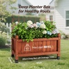 image:imageVINGLI Wooden Planter with Trellis 50 Height Elevated Garden Beds Outdoor with Wheels FreeStanding Planter Box with Drainage Holes for Flower Vegetable Fruit Herb in Garden Patio Balcony 11