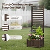 image:imageVINGLI Wooden Planter with Trellis 51 Height Elevated Garden Beds Outdoor FreeStanding Planter Box with Drainage Holes for Flower Vegetable Fruit Herb in Garden Patio Balcony  2PCS2