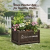 image:imageVINGLI Wooden Planter with Trellis 51 Height Elevated Garden Beds Outdoor FreeStanding Planter Box with Drainage Holes for Flower Vegetable Fruit Herb in Garden Patio Balcony  2PCS2