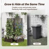 image:imageVINGLI Wooden Planter with Trellis 51 Height Elevated Garden Beds Outdoor FreeStanding Planter Box with Drainage Holes for Flower Vegetable Fruit Herb in Garden Patio Balcony  2PCS2