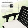image:imageVINGLI Wooden Porch Swing Heavy Duty 880 LBS Hanging Patio Bench with Extra Cushion for Lawn Garden Courtyard Brown 5 feetBlack