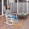 image:imageVINGLI Wooden Rocking Chair Outdoor Set of 2 Patio Rockers with High Back Support 450 LBS Rocking Chairs for Porch Patio Balcony Garden Yard White 2 PCSWhite