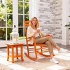 image:imageVINGLI Wooden Rocking Chair Outdoor Set of 2 Patio Rockers with High Back Support 450 LBS Rocking Chairs for Porch Patio Balcony Garden Yard White 2 PCSOrange