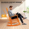 image:imageVINGLI Wooden Rocking Chair Outdoor Set of 2 Patio Rockers with High Back Support 450 LBS Rocking Chairs for Porch Patio Balcony Garden Yard White 2 PCSOrange