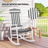 image:imageVINGLI Wooden Rocking Chair Outdoor Set of 2 Patio Rockers with High Back Support 450 LBS Rocking Chairs for Porch Patio Balcony Garden Yard White 2 PCSWhitegrey