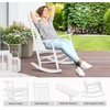 image:imageVINGLI Wooden Rocking Chair Outdoor Set of 2 Patio Rockers with High Back Support 450 LBS Rocking Chairs for Porch Patio Balcony Garden Yard White 2 PCSWhite