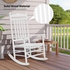image:imageVINGLI Wooden Rocking Chair Outdoor Set of 2 Patio Rockers with High Back Support 450 LBS Rocking Chairs for Porch Patio Balcony Garden Yard White 2 PCSWhite