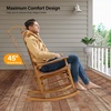 image:imageVINGLI Wooden Rocking Chair Outdoor Set of 2 Patio Rockers with High Back Support 450 LBS Rocking Chairs for Porch Patio Balcony Garden Yard White 2 PCSOak