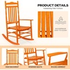 image:imageVINGLI Wooden Rocking Chair Outdoor Set of 2 Patio Rockers with High Back Support 450 LBS Rocking Chairs for Porch Patio Balcony Garden Yard White 2 PCSOrange