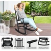 image:imageVINGLI Wooden Rocking Chair Outdoor Set of 2 Patio Rockers with High Back Support 450 LBS Rocking Chairs for Porch Patio Balcony Garden Yard White 2 PCSBlack