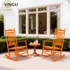 image:imageVINGLI Wooden Rocking Chair Outdoor Set of 2 Patio Rockers with High Back Support 450 LBS Rocking Chairs for Porch Patio Balcony Garden Yard White 2 PCSOrange