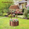 image:imageVINGLI Wooden Wishing Well Outdoor Planters Well Covers for Yard with 2 Reinforced Rods Height Adjustable Hanging Bucket Rustic Flower Pot Home Decor for Outside Patio Garden22 w 2 Reinforced Rods