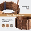 image:imageVINGLI Wooden Wishing Well Outdoor Planters Well Covers for Yard with 2 Reinforced Rods Height Adjustable Hanging Bucket Rustic Flower Pot Home Decor for Outside Patio Garden22 w 2 Reinforced Rods