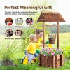 image:imageVINGLI Wooden Wishing Well Outdoor Planters Well Covers for Yard with 2 Reinforced Rods Height Adjustable Hanging Bucket Rustic Flower Pot Home Decor for Outside Patio Garden22 w 2 Reinforced Rods