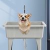 image:imageVingli 37Gallon Freestanding Utility Sink with Faucet 36 Heightened Basin for Laundry Garage Outdoor Garden Pet Wash Heavy Duty Plastic Laundry Tub with Storage Shelf 40L24W36H GreyGray