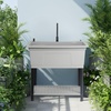 image:imageVingli 37Gallon Freestanding Utility Sink with Faucet 36 Heightened Basin for Laundry Garage Outdoor Garden Pet Wash Heavy Duty Plastic Laundry Tub with Storage Shelf 40L24W36H GreyGray