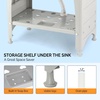 image:imageVingli 37Gallon Freestanding Utility Sink with Faucet 36 Heightened Basin for Laundry Garage Outdoor Garden Pet Wash Heavy Duty Plastic Laundry Tub with Storage Shelf 40L24W36H GreyGray