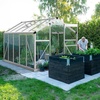 image:imageVingli 6x10 FT Greenhouse for Outdoors Polycarbonate Heavy Duty Green House with Roof Vents for Winter Aluminum Tunnel Large Walkin Greenhouse for Outside Garden Backyard Easy Setup Silver