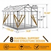 image:imageVingli 6x10 FT Greenhouse for Outdoors Polycarbonate Heavy Duty Green House with Roof Vents for Winter Aluminum Tunnel Large Walkin Greenhouse for Outside Garden Backyard Easy Setup Silver