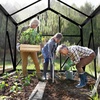 image:imageVingli Greenhouse for Outdoors Polycarbonate Heavy Duty Green House with Roof Vents for Winter Aluminum Tunnel Large Walkin Greenhouse for Outside Garden Backyard Easy Setup 6x8 FT Black6x8 FT Black