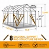 image:imageVingli Greenhouse for Outdoors Polycarbonate Heavy Duty Green House with Roof Vents for Winter Aluminum Tunnel Large Walkin Greenhouse for Outside Garden Backyard Easy Setup 6x8 FT Black6x10 FT Siliver