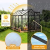 image:imageVingli Greenhouse for Outdoors Polycarbonate Heavy Duty Green House with Roof Vents for Winter Aluminum Tunnel Large Walkin Greenhouse for Outside Garden Backyard Easy Setup 6x8 FT Black6x8 FT Black