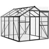 image:imageVingli Greenhouse for Outdoors Polycarbonate Heavy Duty Green House with Roof Vents for Winter Aluminum Tunnel Large Walkin Greenhouse for Outside Garden Backyard Easy Setup 6x8 FT Black6x8 FT Black