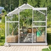 image:imageVingli Greenhouse for Outdoors Polycarbonate Heavy Duty Green House with Roof Vents for Winter Aluminum Tunnel Large Walkin Greenhouse for Outside Garden Backyard Easy Setup 6x8 FT Black6x10 FT Siliver