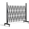 image:imageVINGLI 115ft Expandable Garden Fence with Casters Aluminum Retractable Barricade Gate Adjustable Safety Gate Pet Barrier for Patio Garage Driveway Crowd Control BrownBlack