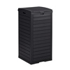 image:imageVINGLI 21 Gallon Outdoor Trash Can with Front Throw Opening Black PP Resin Garbage Bin with Access Door for Easy Bag Change Waterproof Patio Waste Container for Backyard Deck Porch Garden31 gallon
