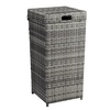 image:imageVINGLI 27 Gallon Outdoor Trash Can Outdoor Dustbin with Convenient Lid for Patio Garden Yard Outdoor Kitchen Browan with GradientGrey