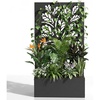 image:imageVINGLI 44 H Metal Raised Garden Bed with Trellis Outdoor Planter Box for Climbing Vegetables Fruits and Flowers Privacy Screen for Backyard Patio Balcony Black Treetree