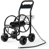 image:imageVINGLI 4Wheel Garden Hose Reel Cart with Storage Basket Portable Residential Hose Reel Cart Lawn Watering for Garden Backyard and Farm Green 250FTBlack 300ft 4 Wheel