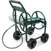 image:imageVINGLI 4Wheel Garden Hose Reel Cart with Storage Basket Portable Residential Hose Reel Cart Lawn Watering for Garden Backyard and Farm Green 250FTGreen 300ft 4 Wheel