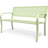 image:imageVINGLI 50 Outdoor Bench Metal with Floral Back Garden Bench Front Porch Bench for Yard Patio Entryway Park Outside 800lb Capacity  GreenGreen