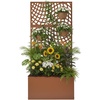image:imageVINGLI 71 H Metal Raised Garden Bed with Trellis Outdoor Planter Box for Climbing Vegetables Fruits and Flowers Privacy Screen for Backyard Patio Balcony Brown