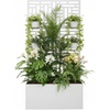 image:imageVINGLI 71H Metal Raised Garden Bed with Trellis Outdoor Planter Box for Climbing Vegetables Fruits and Flowers Privacy Screen for Backyard Patio Balcony Brownwhite