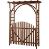 image:imageVINGLI 85in Wooden Arbor Garden Arbor Wedding Arch for Ceremony Wood Trellis for Plant Climbing Christmas Decor Pergola for Garden Backyard Lawn BrownBrown