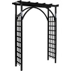 image:imageVINGLI 85in Wooden Arbor Wedding Arch for Ceremony Wood Trellis for Plant Climbing Christmas Decor Pergola for Garden Backyard Lawn BlackBlack