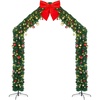 image:imageVINGLI 8FT Christmas Archway Lighted Holiday Arch Decor with 350 LED Lights amp 1650 Branch Tips Flat Top PVC Arch for Outdoor Garden Arch Party Wedding amp Holiday DecorGreenRooftop