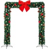 image:imageVINGLI 8FT Christmas Archway Lighted Holiday Arch Decor with 350 LED Lights amp 1650 Branch Tips Flat Top PVC Arch for Outdoor Garden Arch Party Wedding amp Holiday DecorGreenFlattop