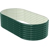 image:imageVINGLI 8x4x2ft Galvanized Raised Garden Beds Oval Planter Boxes Outdoor Raised Garden Bed for Gardening Easy Assembly Planter Boxes for Vegetables GreenGreen