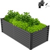 image:imageVINGLI Galvanized Raised Garden Beds Outdoor 6x3x2 Ft 8x4x2 Ft Lager Metal Planter Raised Beds for Planting Vegetables Flowers Herb 6  3  2Square632square