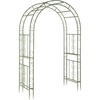 image:imageVINGLI Garden Arbor Arch Archway for Wedding Ceremony Party Steel Garden Trellis for Plant Climbing Christmas Garden Decorations Pergola for Garden Backyard Lawn Black 522x228x839inOlive Green