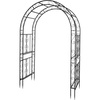 image:imageVINGLI Garden Arbor Arch Archway for Wedding Ceremony Party Steel Garden Trellis for Plant Climbing Christmas Garden Decorations Pergola for Garden Backyard Lawn Black 522x228x839inBlack