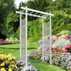 image:imageVINGLI Garden Arbor PVC Wedding Arch for Ceremony Party Garden Trellis for Climbing Plants Outdoor Arch Backdrop Stand for Garden Backyard Lawn Wedding BlackWhite