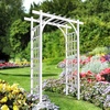 image:imageVINGLI Garden Arbor PVC Wedding Arch for Ceremony Party Garden Trellis for Climbing Plants Outdoor Arch Backdrop Stand for Garden Backyard Wedding Lawn BlackWhite