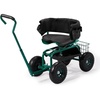 image:imageVINGLI Garden Cart with Soft Rolling Seat Wheels Adjustable Steering Handle amp Utility Tool Tray Planting Wagon Scooter Gardening Tool for Senior for Patio Backyard Lawn amp Outdoor GreenGreen