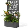 image:imageVINGLI Metal Raised Garden Bed with Trellis Outdoor Planter Box for Climbing Vegetables Fruits and Flowers Privacy Screen for Backyard Patio Balcony Tropical