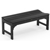 image:imageVINGLI Outdoor Bench Garden Bench HDPE Porch Bench AllWeather Patio Bench Poly Lumber Oversized Park Bench 800 lbs Weight Capacity BlackBlack